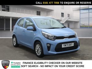 Used 2022 BLUE KIA PICANTO Hatchback 1.0 DPi 2 Hatchback 5dr Petrol Manual Euro 6 (s/s) (66 bhp) (reg. 2022-02-23) for sale in Stockport