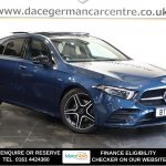 Used 2022 BLUE MERCEDES-BENZ A-CLASS Hatchback 1.3 A180 AMG Line Edition (Premium Plus) Hatchback 5dr Petrol 7G-DCT Euro 6 (s/s) (136 ps) (reg. 2022-01-31) for sale in Altrincham