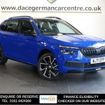 Used 2022 BLUE SKODA KAMIQ SUV 1.0 TSI Monte Carlo SUV 5dr Petrol Manual Euro 6 (s/s) (110 ps) (reg. 2022-01-05) for sale in Altrincham