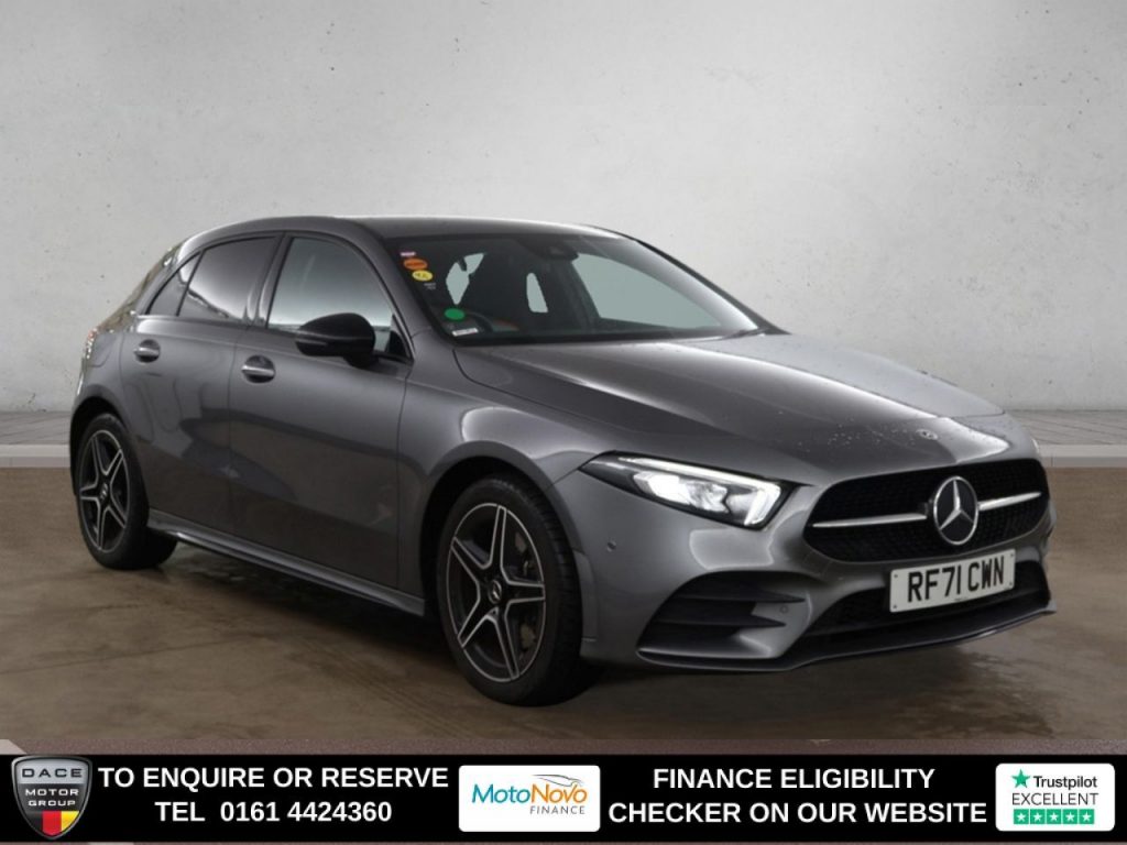Used 2022 GREY MERCEDES-BENZ A-CLASS Hatchback 1.3 A250e 15.6kWh AMG Line Edition (Premium) Hatchback 5dr Petrol Plug-in Hybrid 8G-DCT Euro 6 (s/s) (218 ps) (reg. 2022-02-17) for sale in Altrincham