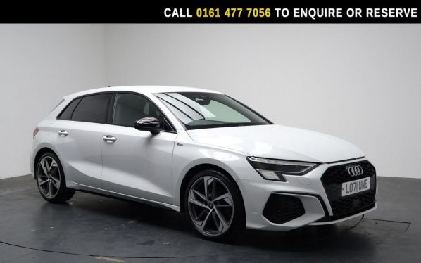 Used 2022 WHITE AUDI A3 Hatchback 1.5 TFSI 35 Edition 1 Sportback 5dr Petrol S Tronic Euro 6 (s/s) (150 ps) (reg. 2022-01-28) for sale in Stockport
