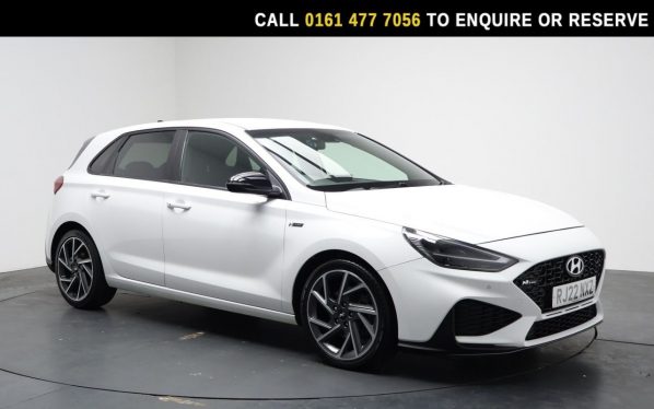Used 2022 WHITE HYUNDAI I30 Hatchback 1.5 T-GDi MHEV N Line Hatchback 5dr Petrol Hybrid Manual Euro 6 (s/s) (159 ps) (reg. 2022-06-10) for sale in Stockport