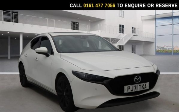 Used 2022 WHITE MAZDA MAZDA3 Hatchback 2.0 e-SKYACTIV-X MHEV Sport Lux Hatchback 5dr Petrol Manual Euro 6 (s/s) (186 ps) (reg. 2022-02-03) for sale in Stockport