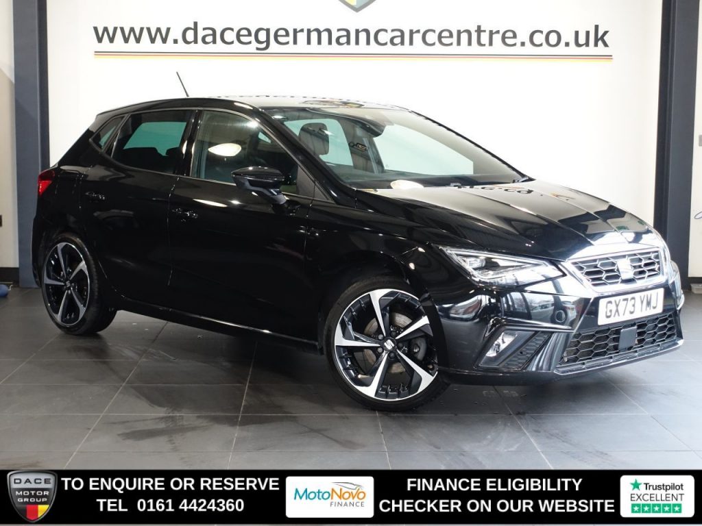 Used 2023 BLACK SEAT IBIZA Hatchback 1.0 TSI FR Sport Hatchback 5dr Petrol DSG Euro 6 (s/s) (110 ps) (reg. 2023-09-10) for sale in Altrincham