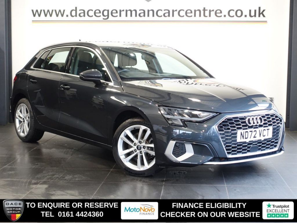 Used 2023 GREY AUDI A3 Hatchback 1.4 TFSIe 40 Sport Sportback 5dr Petrol Plug-in Hybrid S Tronic Euro 6 (s/s) 13kWh (204 ps) (reg. 2023-01-17) for sale in Altrincham