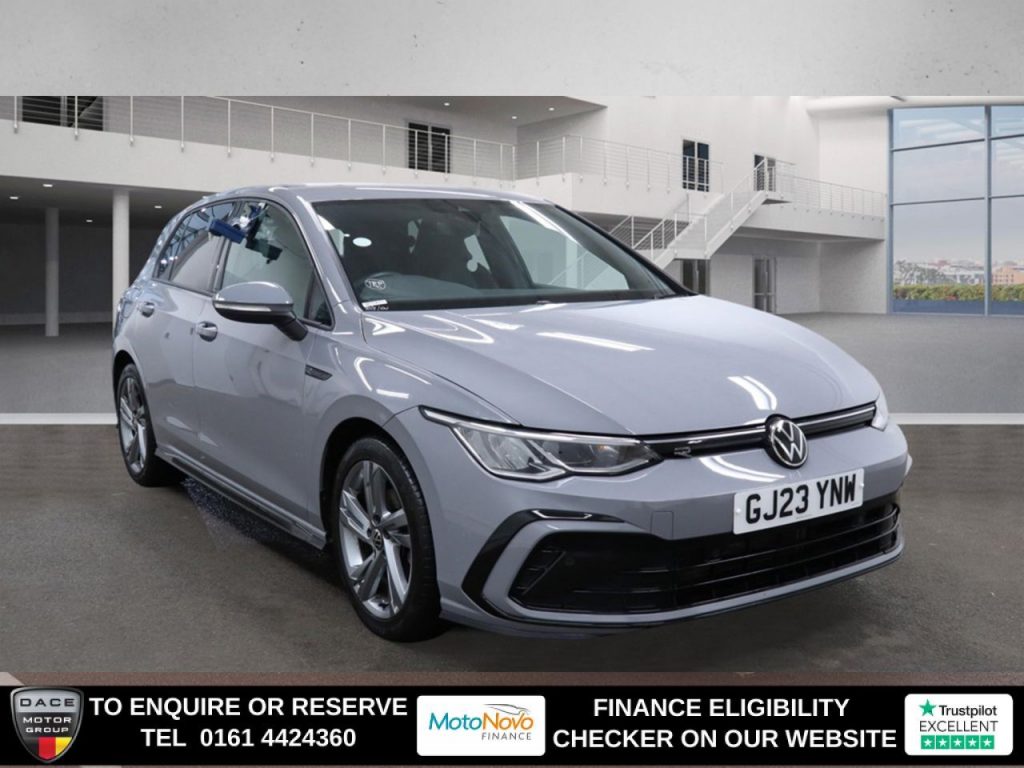 Used 2023 GREY VOLKSWAGEN GOLF Hatchback 1.5 TSI R-Line Hatchback 5dr Petrol Manual Euro 6 (s/s) (150 ps) (reg. 2023-04-17) for sale in Altrincham