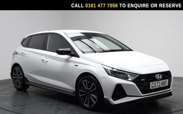 Used 2023 WHITE HYUNDAI I20 Hatchback 1.0 T-GDi MHEV N Line Hatchback 5dr Petrol Hybrid Manual Euro 6 (s/s) (120 ps) (reg. 2023-10-05) for sale in Stockport