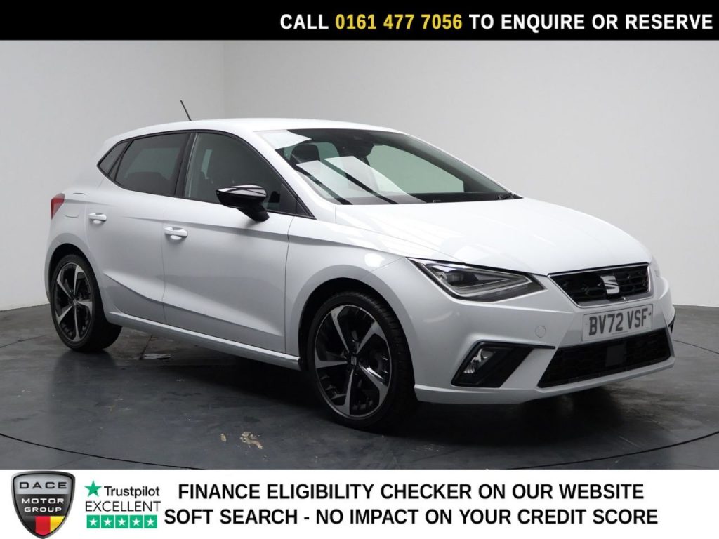 Used 2023 WHITE SEAT IBIZA Hatchback 1.0 TSI FR Sport Hatchback 5dr Petrol Manual Euro 6 (s/s) (110 ps) (reg. 2023-01-10) for sale in Stockport