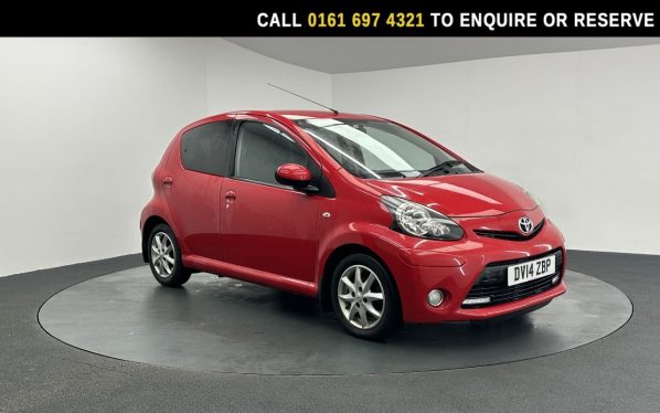Used 2014 RED TOYOTA AYGO Hatchback 1.0 VVT-i Mode Hatchback 5dr Petrol Manual Euro 5 (68 ps) (reg. 2014-03-31) for sale in Manchester
