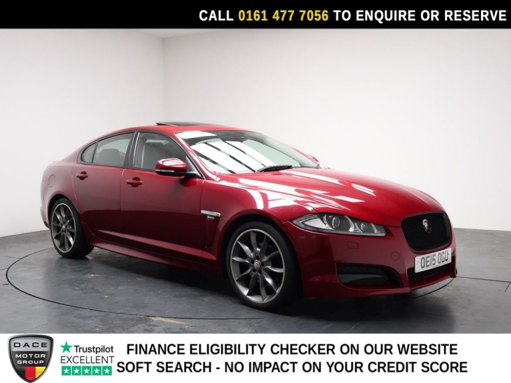 Used 2015 RED JAGUAR XF Saloon 2.2d R-Sport Black Saloon 4dr Diesel Auto Euro 5 (s/s) (200 ps) (reg. 2015-06-04) for sale in Stockport