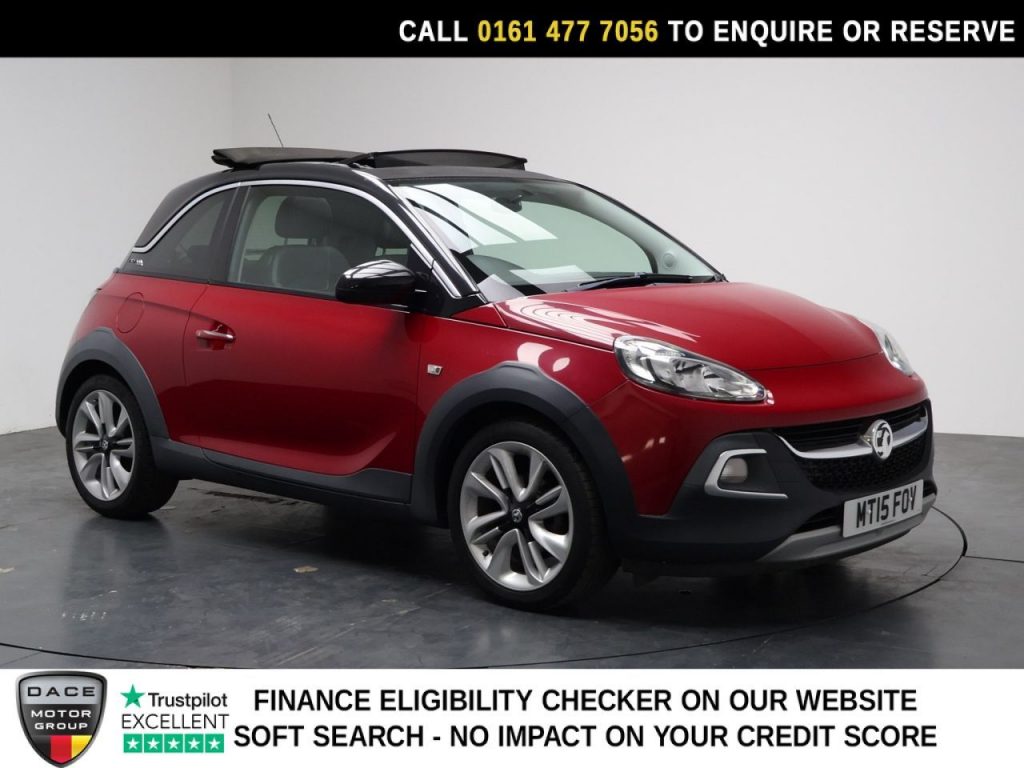 Used 2015 RED VAUXHALL ADAM Hatchback 1.2 16v ROCKS AIR Hatchback 3dr Petrol Manual Euro 5 (70 ps) (reg. 2015-04-30) for sale in Stockport