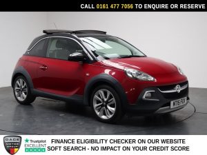 Used 2015 RED VAUXHALL ADAM Hatchback 1.2 16v ROCKS AIR Hatchback 3dr Petrol Manual Euro 5 (70 ps) (reg. 2015-04-30) for sale in Stockport