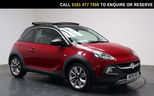 Used 2015 RED VAUXHALL ADAM Hatchback 1.2 16v ROCKS AIR Hatchback 3dr Petrol Manual Euro 5 (70 ps) (reg. 2015-04-30) for sale in Stockport