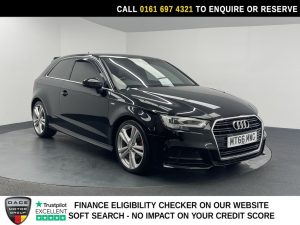 Used 2016 BLACK AUDI A3 Hatchback 1.6 TDI S line Hatchback 3dr Diesel Manual Euro 6 (s/s) (110 ps) (reg. 2016-09-30) for sale in Manchester