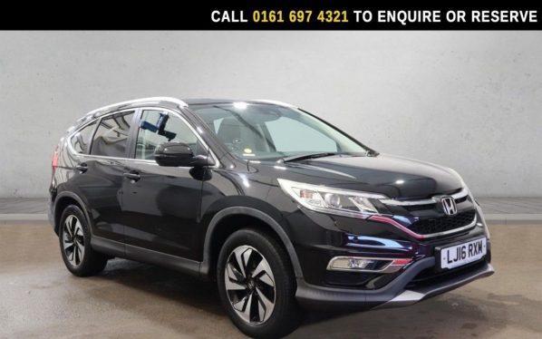 Used 2016 BLACK HONDA CR-V SUV 2.0 i-VTEC SR SUV 5dr Petrol Auto 4WD Euro 6 (155 ps) (reg. 2016-07-28) for sale in Manchester