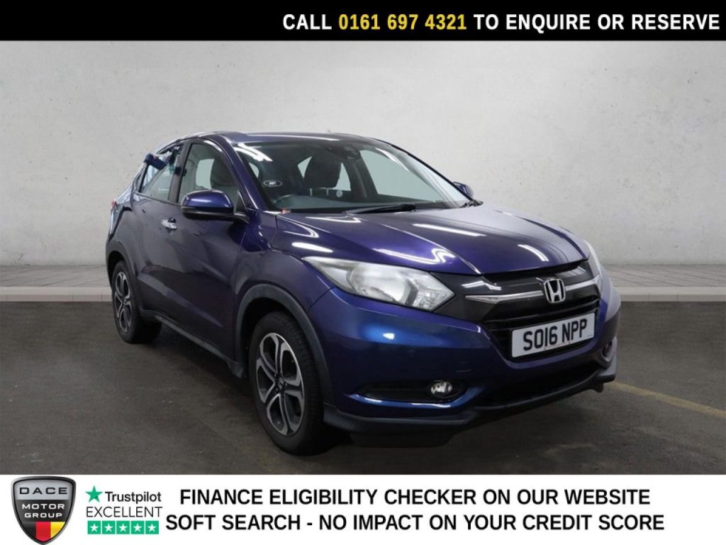 Used 2016 BLUE HONDA HR-V SUV 1.5 i-VTEC SE SUV 5dr Petrol Manual Euro 6 (s/s) (130 ps) (reg. 2016-08-02) for sale in Manchester