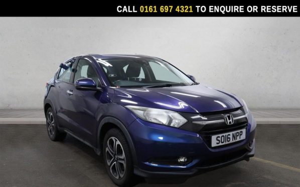 Used 2016 BLUE HONDA HR-V SUV 1.5 i-VTEC SE SUV 5dr Petrol Manual Euro 6 (s/s) (130 ps) (reg. 2016-08-02) for sale in Manchester