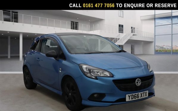 Used 2016 BLUE VAUXHALL CORSA Hatchback 1.4i ecoFLEX Limited Edition Hatchback 3dr Petrol Manual Euro 6 (90 ps) (reg. 2016-09-17) for sale in Stockport