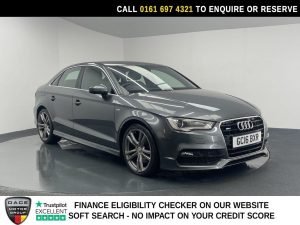 Used 2016 GREY AUDI A3 Saloon 2.0 TDI S line Saloon 4dr Diesel S Tronic quattro Euro 6 (s/s) (Nav) (184 ps) (reg. 2016-06-30) for sale in Manchester