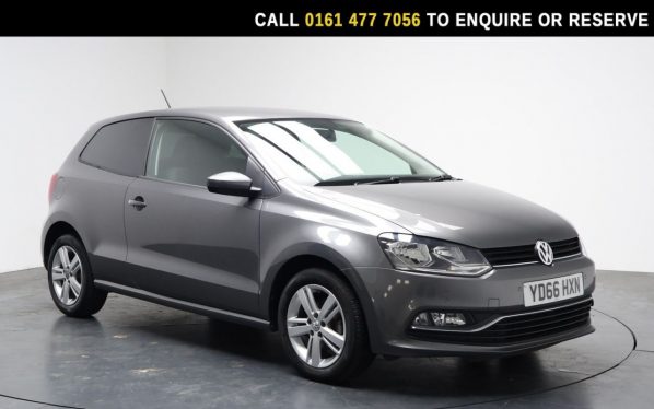 Used 2016 GREY VOLKSWAGEN POLO Hatchback 1.0 BlueMotion Tech Match Hatchback 3dr Petrol Manual Euro 6 (s/s) (75 ps) (reg. 2016-11-29) for sale in Stockport