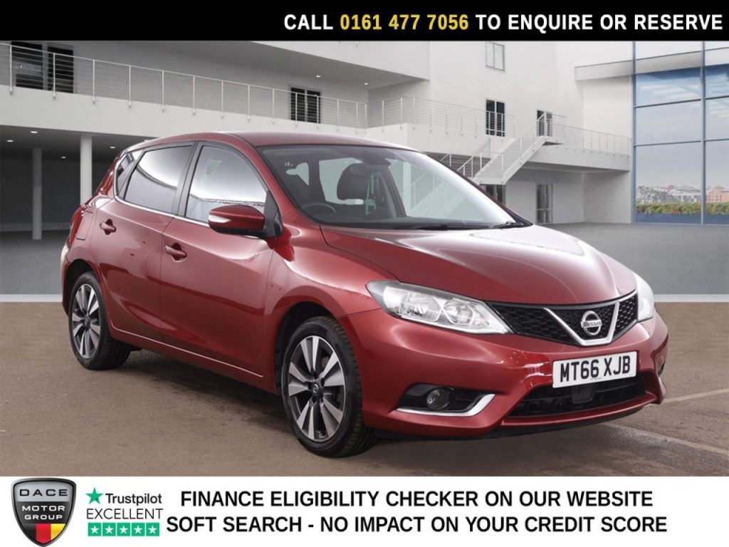 Used 2016 RED NISSAN PULSAR Hatchback 1.2 DIG-T N-Connecta Hatchback 5dr Petrol Manual Euro 6 (s/s) (115 ps) (reg. 2016-11-18) for sale in Stockport