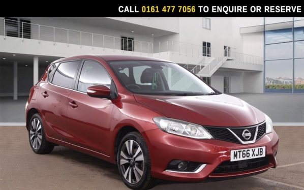 Used 2016 RED NISSAN PULSAR Hatchback 1.2 DIG-T N-Connecta Hatchback 5dr Petrol Manual Euro 6 (s/s) (115 ps) (reg. 2016-11-18) for sale in Stockport