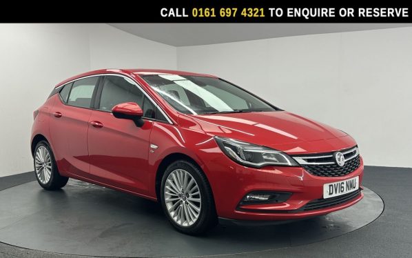 Used 2016 RED VAUXHALL ASTRA Hatchback 1.4i Turbo Elite Nav Hatchback 5dr Petrol Manual Euro 6 (150 ps) (reg. 2016-03-10) for sale in Manchester