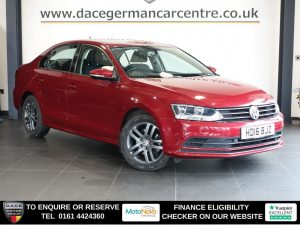 Used 2016 RED VOLKSWAGEN JETTA Saloon 1.4 TSI BlueMotion Tech SE Saloon 4dr Petrol Manual Euro 6 (s/s) (150 ps) (reg. 2016-07-29) for sale in Altrincham