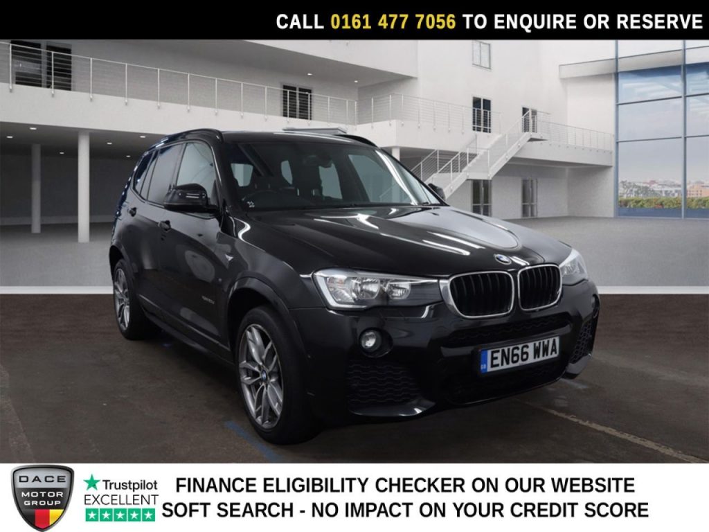 Used 2017 BLACK BMW X3 SUV 2.0 20d M Sport SUV 5dr Diesel Auto xDrive Euro 6 (s/s) (190 ps) (reg. 2017-01-17) for sale in Stockport