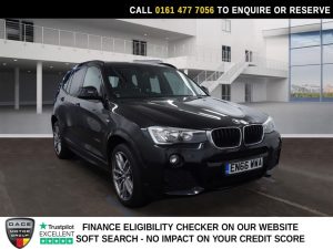 Used 2017 BLACK BMW X3 SUV 2.0 20d M Sport SUV 5dr Diesel Auto xDrive Euro 6 (s/s) (190 ps) (reg. 2017-01-17) for sale in Stockport