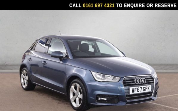 Used 2017 BLUE AUDI A1 Hatchback 1.4 TFSI Sport Sportback 5dr Petrol S Tronic Euro 6 (s/s) (125 ps) (reg. 2017-09-30) for sale in Manchester