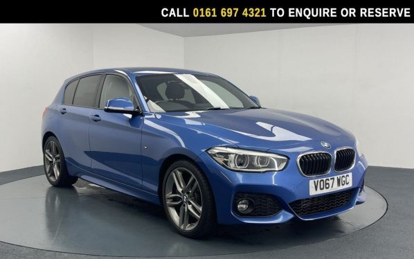 Used 2017 BLUE BMW 1 SERIES Hatchback 2.0 118d M Sport Hatchback 5dr Diesel Manual Euro 6 (s/s) (150 ps) (reg. 2017-09-28) for sale in Manchester