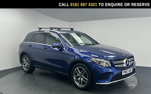 Used 2017 BLUE MERCEDES-BENZ GLC SUV 2.1 GLC220d AMG Line SUV 5dr Diesel G-Tronic 4MATIC Euro 6 (s/s) (170 ps) (reg. 2017-09-29) for sale in Manchester