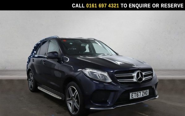 Used 2017 BLUE MERCEDES-BENZ GLE SUV 3.0 GLE350d V6 AMG Line (Premium) SUV 5dr Diesel G-Tronic 4MATIC Euro 6 (s/s) (258 ps) (reg. 2017-11-10) for sale in Manchester