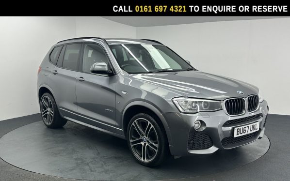 Used 2017 GREY BMW X3 SUV 2.0 20d M Sport SUV 5dr Diesel Auto xDrive Euro 6 (s/s) (190 ps) (reg. 2017-09-29) for sale in Manchester