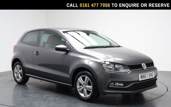 Used 2017 GREY VOLKSWAGEN POLO Hatchback 1.0 Match Edition Hatchback 3dr Petrol Manual Euro 6 (s/s) (75 ps) (reg. 2017-09-29) for sale in Stockport