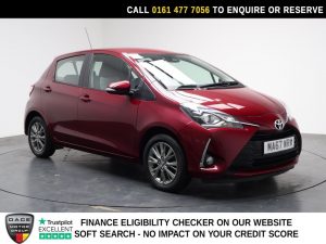 Used 2017 RED TOYOTA YARIS Hatchback 1.5 VVT-i Icon Hatchback 5dr Petrol Manual Euro 6 (111 ps) (reg. 2017-11-17) for sale in Stockport