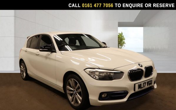 Used 2017 WHITE BMW 1 SERIES Hatchback 1.5 118i Sport Hatchback 5dr Petrol Auto Euro 6 (s/s) (136 ps) (reg. 2017-03-31) for sale in Stockport
