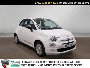 Used 2017 WHITE FIAT 500 Hatchback 1.2 Pop Hatchback 3dr Petrol Manual Euro 6 (s/s) (69 bhp) (reg. 2017-03-15) for sale in Manchester