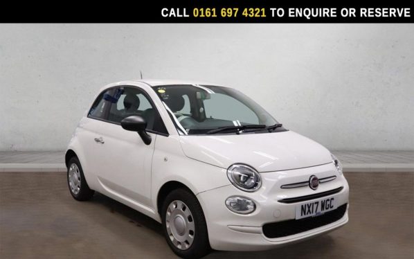Used 2017 WHITE FIAT 500 Hatchback 1.2 Pop Hatchback 3dr Petrol Manual Euro 6 (s/s) (69 bhp) (reg. 2017-03-15) for sale in Manchester