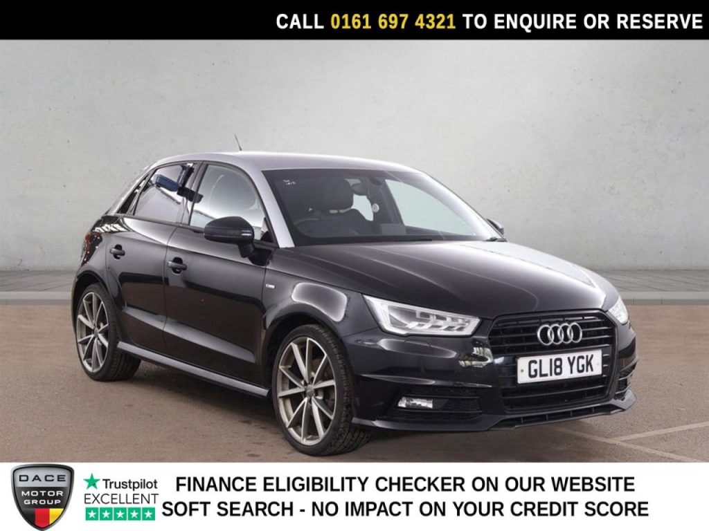 Used 2018 BLACK AUDI A1 Hatchback 1.4 TFSI Black Edition Sportback 5dr Petrol Manual Euro 6 (s/s) (Nav) (125 ps) (reg. 2018-05-18) for sale in Manchester