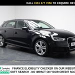 Used 2018 BLACK AUDI A3 Hatchback 2.0 TDI S line Sportback 5dr Diesel Manual Euro 6 (s/s) (150 ps) (reg. 2018-01-24) for sale in Stockport