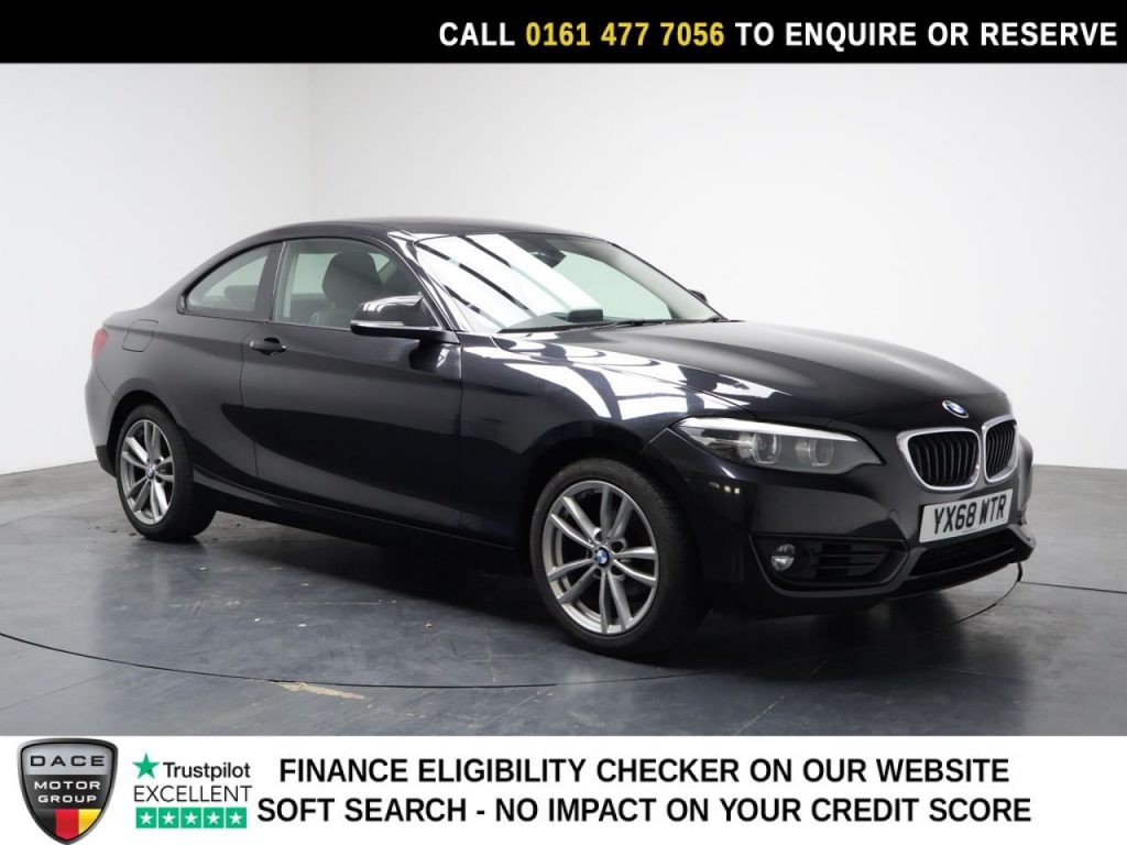 Used 2018 BLACK BMW 2 SERIES Coupe 1.5 218i Sport Coupe 2dr Petrol Manual Euro 6 (s/s) (136 ps) (reg. 2018-09-18) for sale in Stockport
