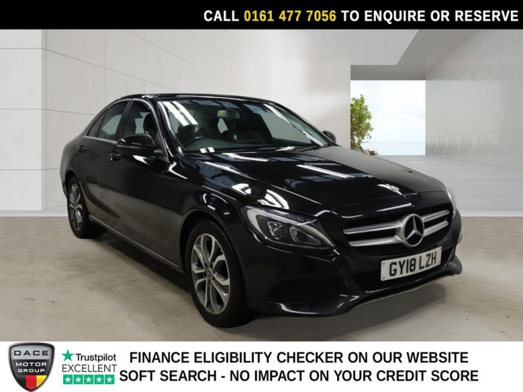 Used 2018 BLACK MERCEDES-BENZ C-CLASS Saloon 1.6 C200d Sport Saloon 4dr Diesel G-Tronic+ Euro 6 (s/s) (136 ps) (reg. 2018-04-27) for sale in Stockport