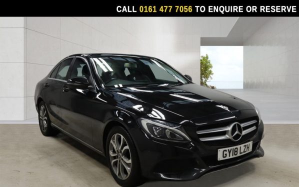 Used 2018 BLACK MERCEDES-BENZ C-CLASS Saloon 1.6 C200d Sport Saloon 4dr Diesel G-Tronic+ Euro 6 (s/s) (136 ps) (reg. 2018-04-27) for sale in Stockport