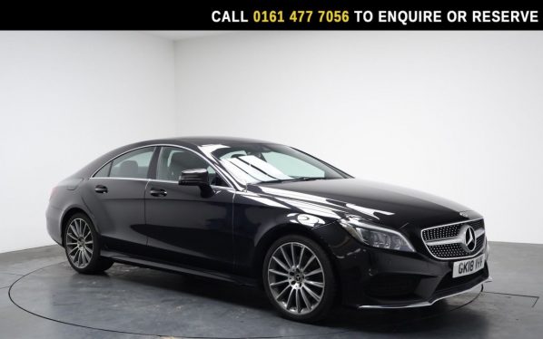 Used 2018 BLACK MERCEDES-BENZ CLS CLASS Saloon 2.1 CLS220d AMG Line Coupe 4dr Diesel G-Tronic+ Euro 6 (s/s) (177 ps) (reg. 2018-03-29) for sale in Stockport