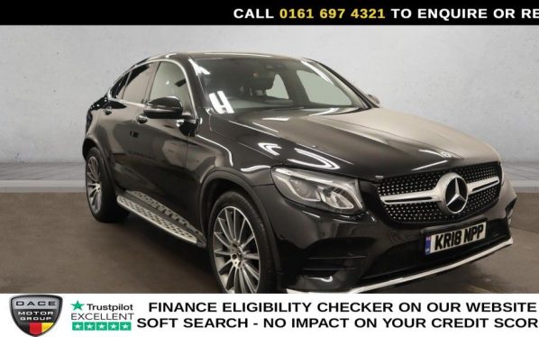 Used 2018 BLACK MERCEDES-BENZ GLC SUV 2.1 GLC250d AMG Line (Premium Plus) Coupe 5dr Diesel G-Tronic 4MATIC Euro 6 (s/s) (204 ps) (reg. 2018-04-11) for sale in Manchester