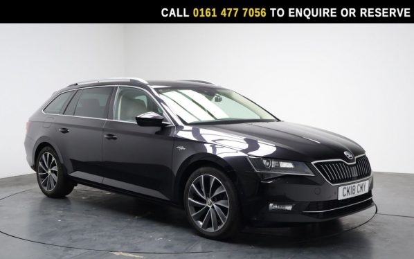 Used 2018 BLACK SKODA SUPERB Estate 2.0 TDI Laurin  and  Klement Estate 5dr Diesel DSG Euro 6 (s/s) (190 ps) (reg. 2018-03-28) for sale in Stockport