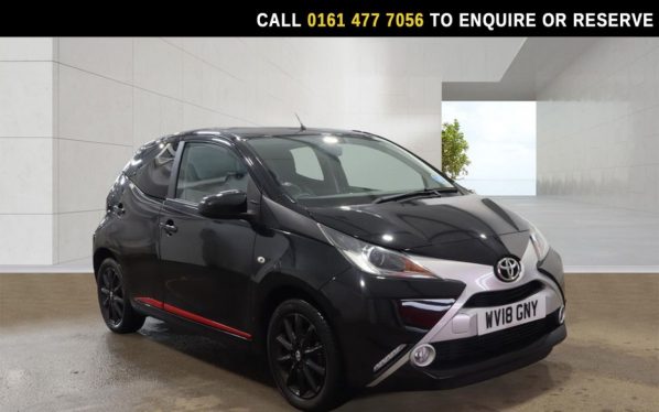 Used 2018 BLACK TOYOTA AYGO Hatchback 1.0 VVT-i x-press Hatchback 5dr Petrol Manual Euro 6 (68 ps) (reg. 2018-03-14) for sale in Stockport
