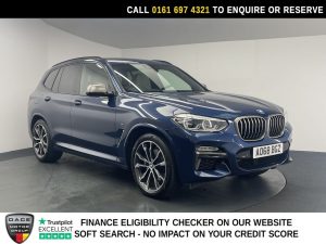 Used 2018 BLUE BMW X3 SUV 3.0 M40i SUV 5dr Petrol Auto xDrive Euro 6 (s/s) (360 ps) (reg. 2018-09-15) for sale in Manchester